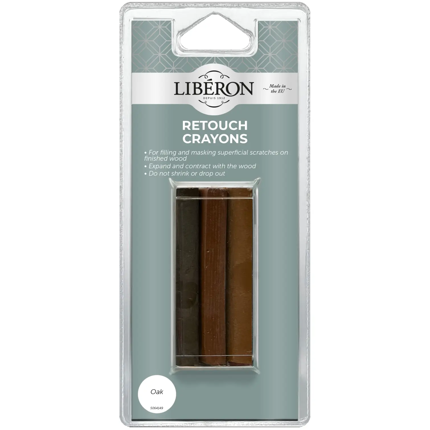 Liberon Retouch Crayons Oak Colour Card of 3