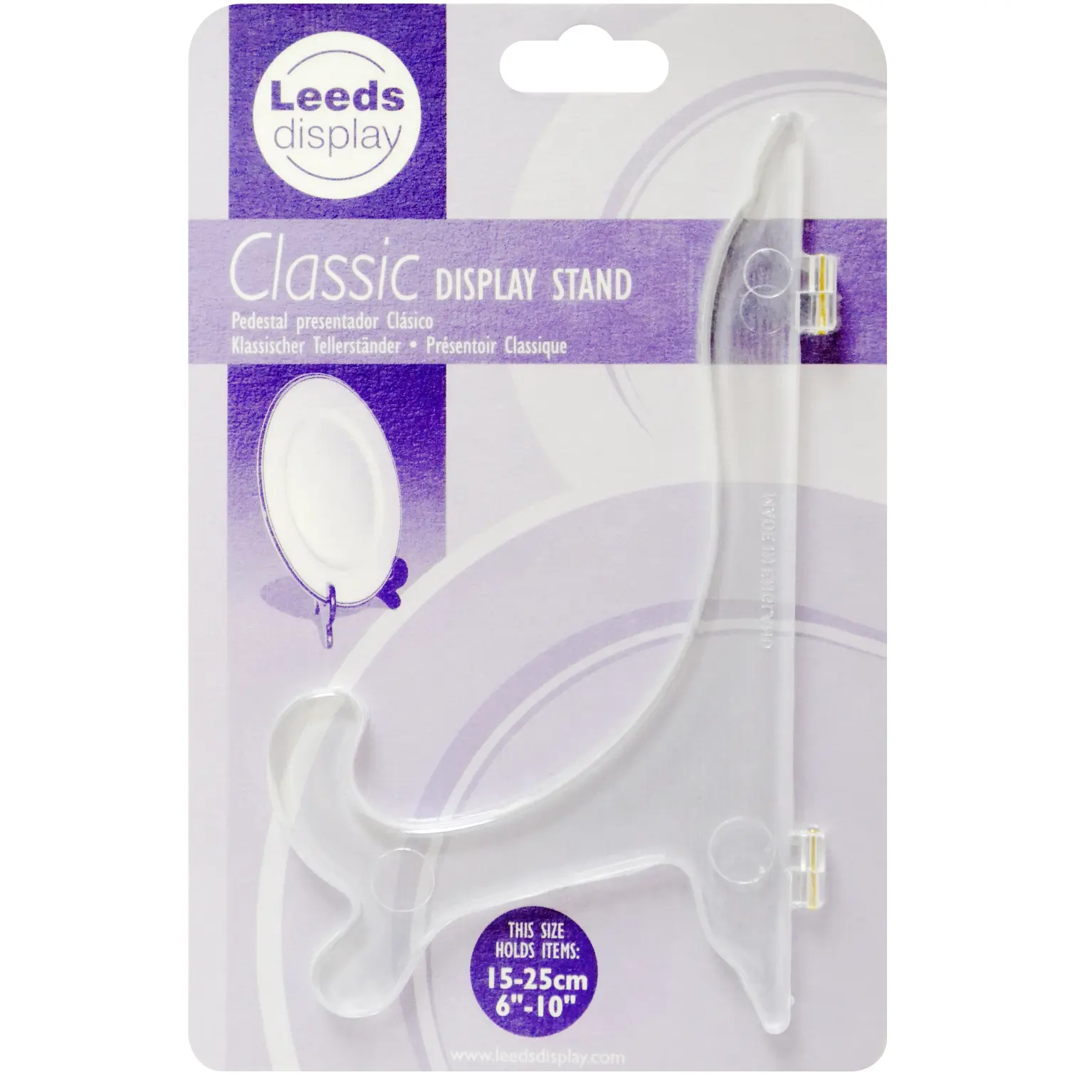 Leeds Display Classic Stand Stand Clear 15 to 25cm