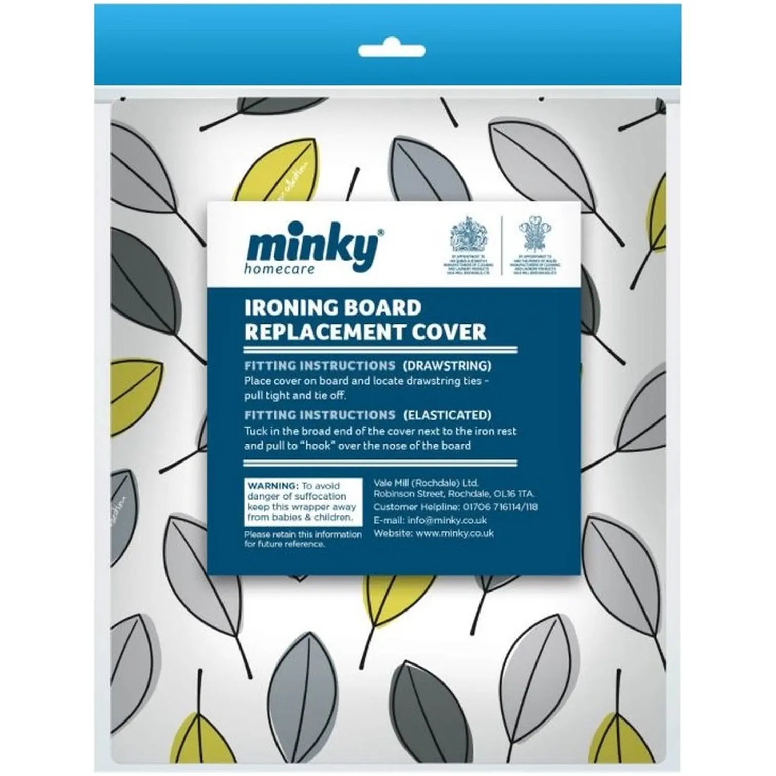 Minky Drawstring Iron Cover 110x35cm