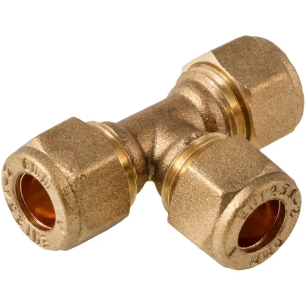 Securplumb Equal Tee Brass 15mm