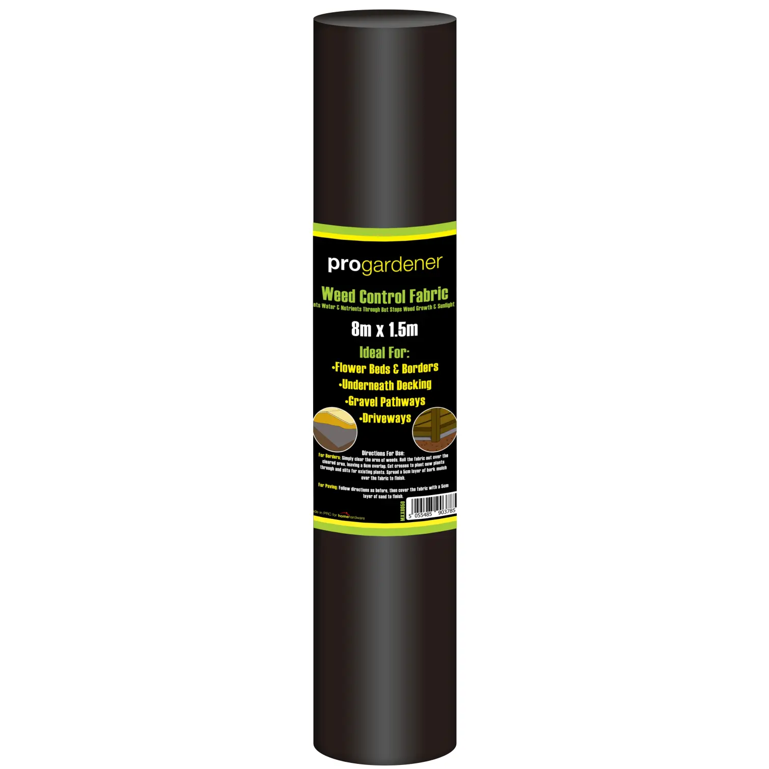 ProGardener Weed Control Fabric 8m x 1.5m