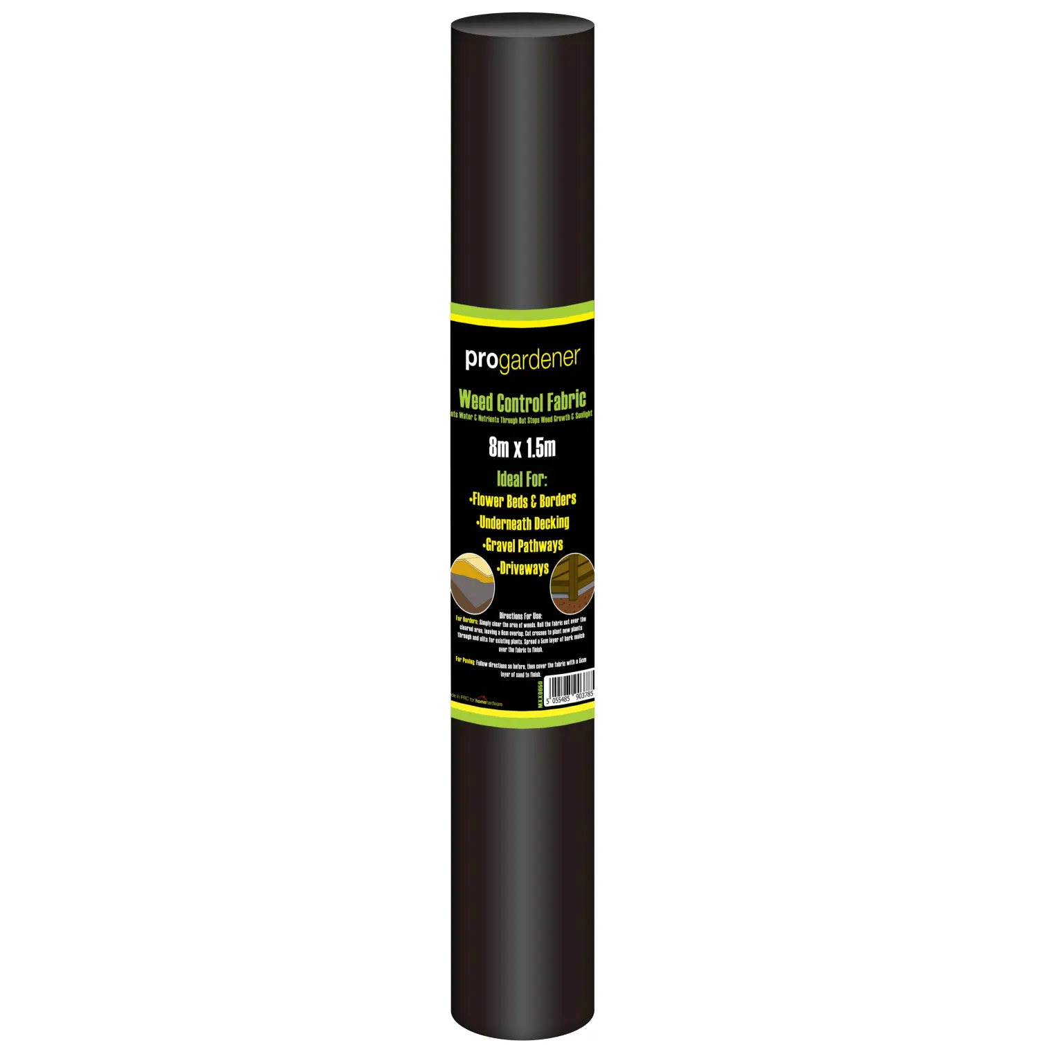 ProGardener Weed Control Fabric 8m x 1.5m
