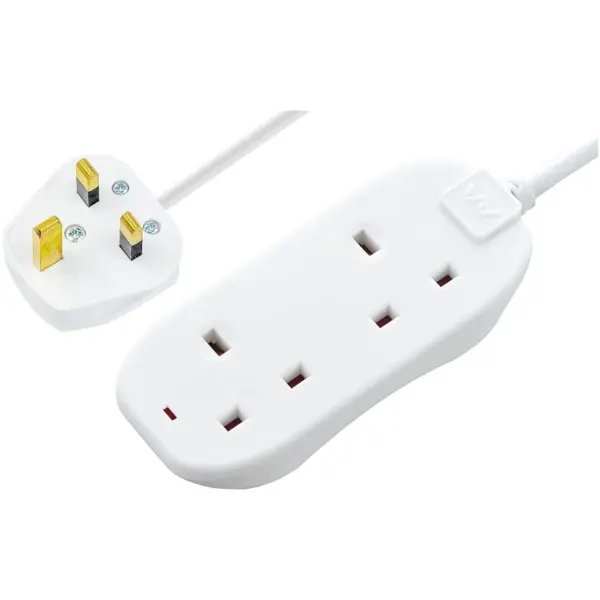 MasterPlug 2G 13A 10m Lead WHITE