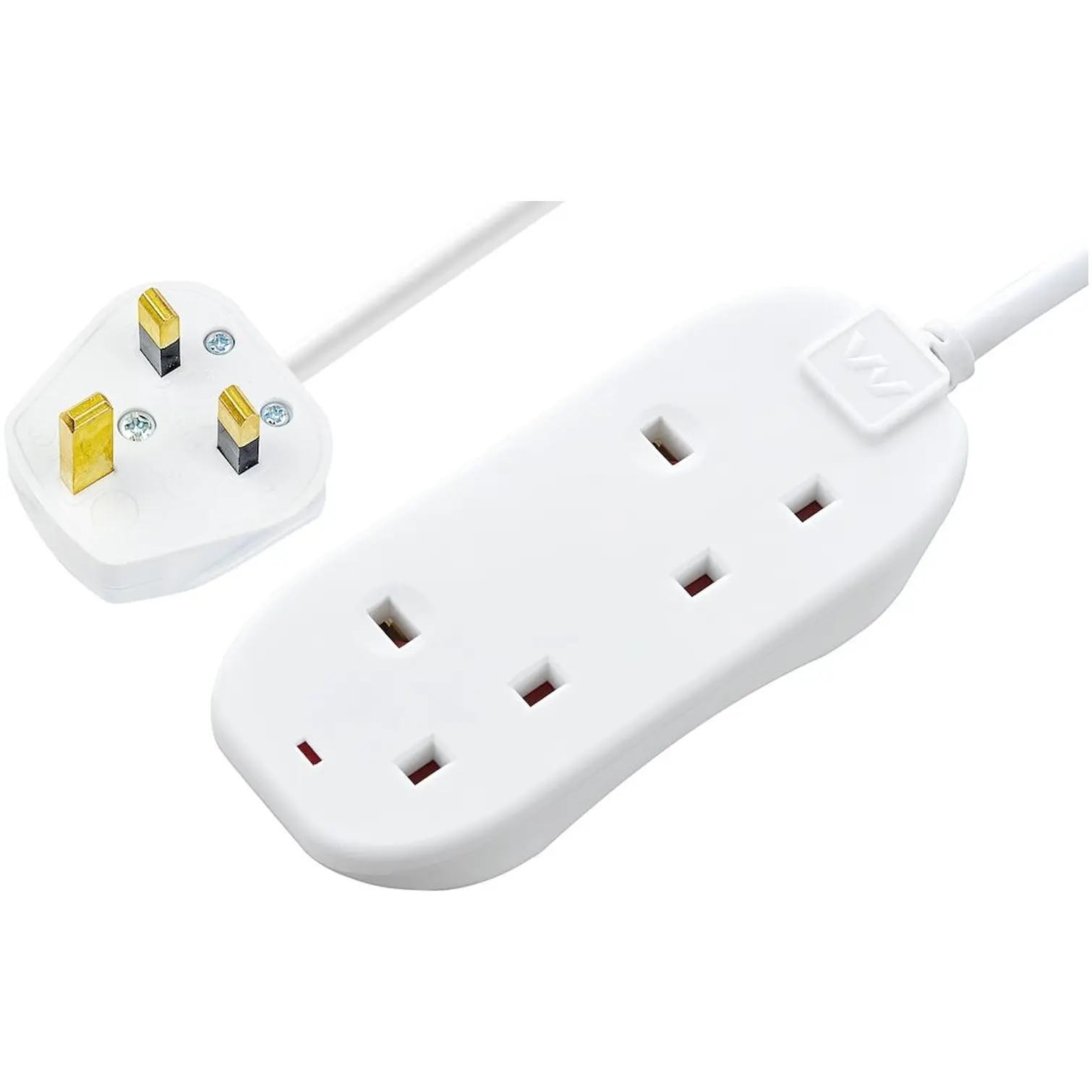 MasterPlug 2G 13A 10m Lead WHITE