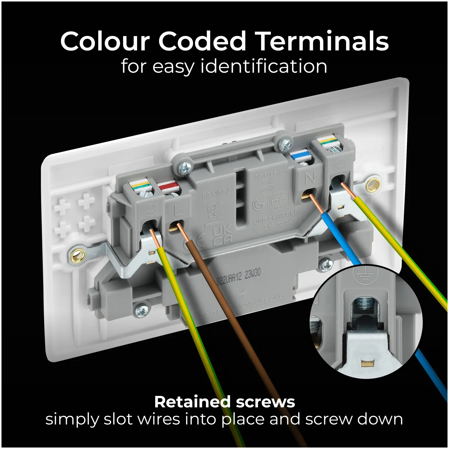 13A Switched Socket With USB