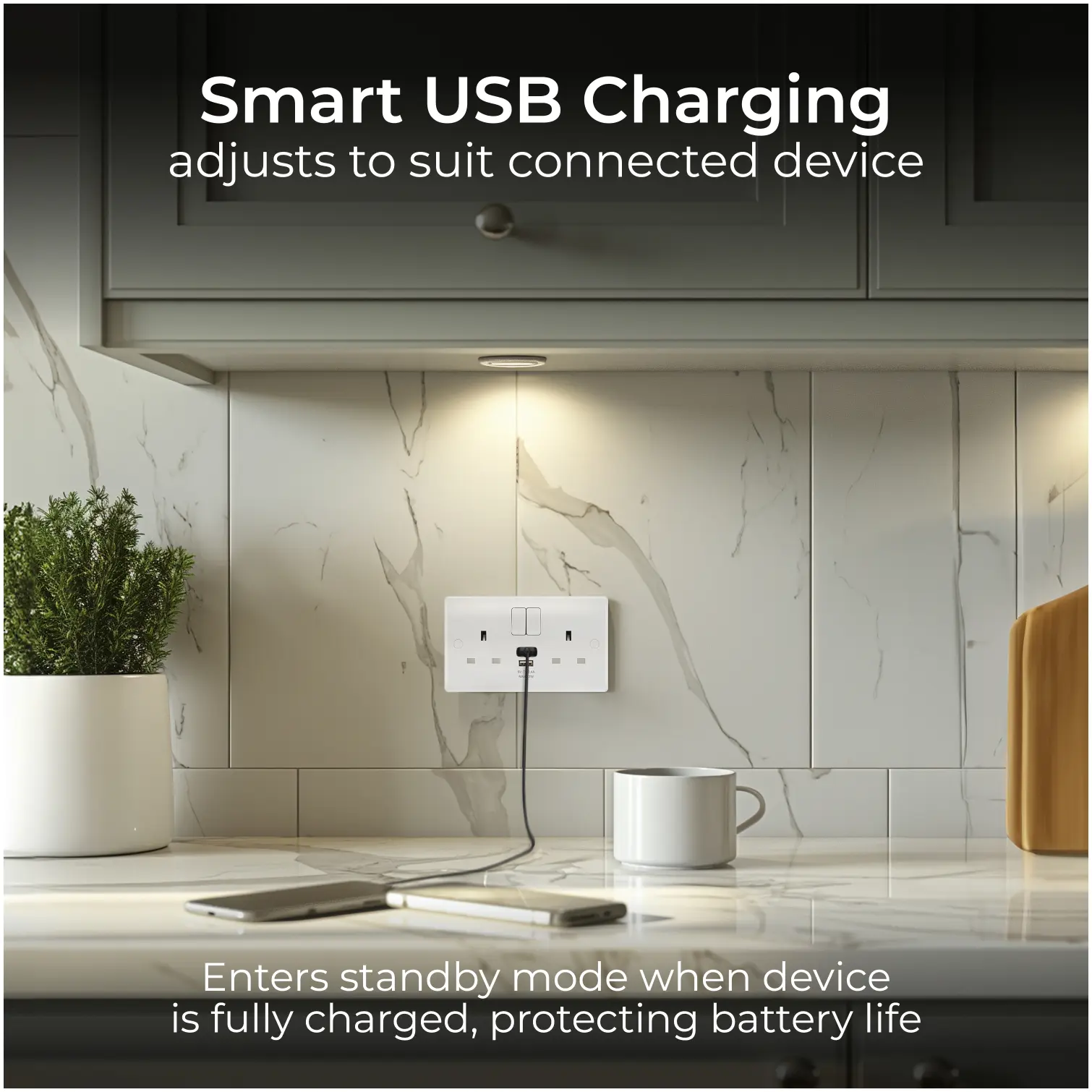 13A Switched Socket With USB