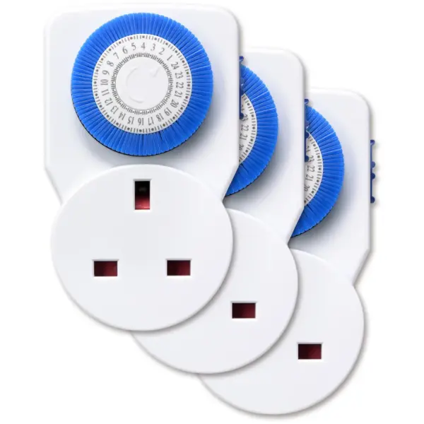 Masterplug 24hr Mechanical Timer 3pk