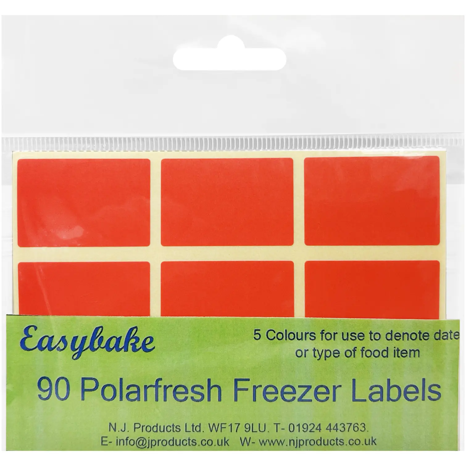 Freezer Labels Assorted Colour 90 Pack