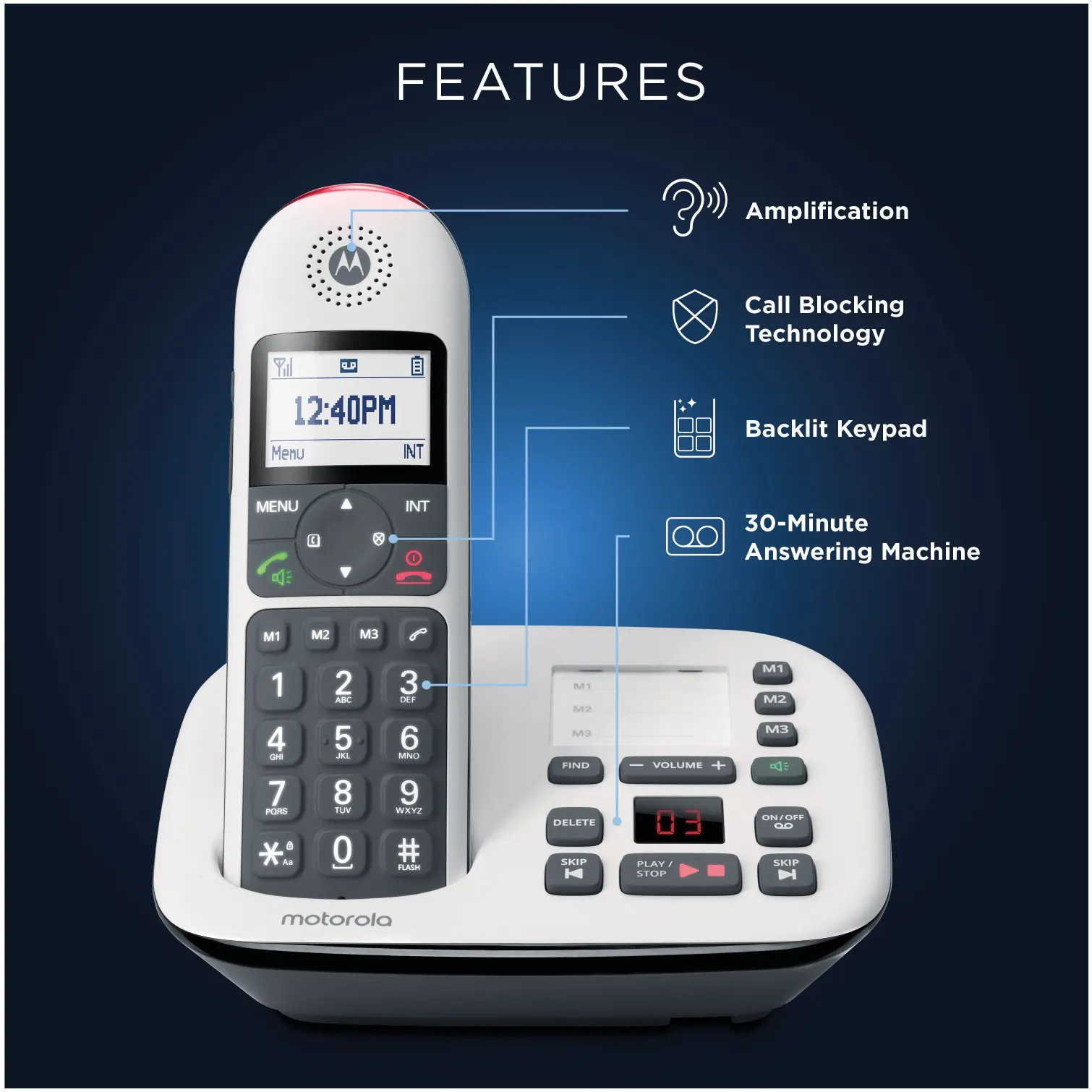 Motorola Big Button Dect Phone