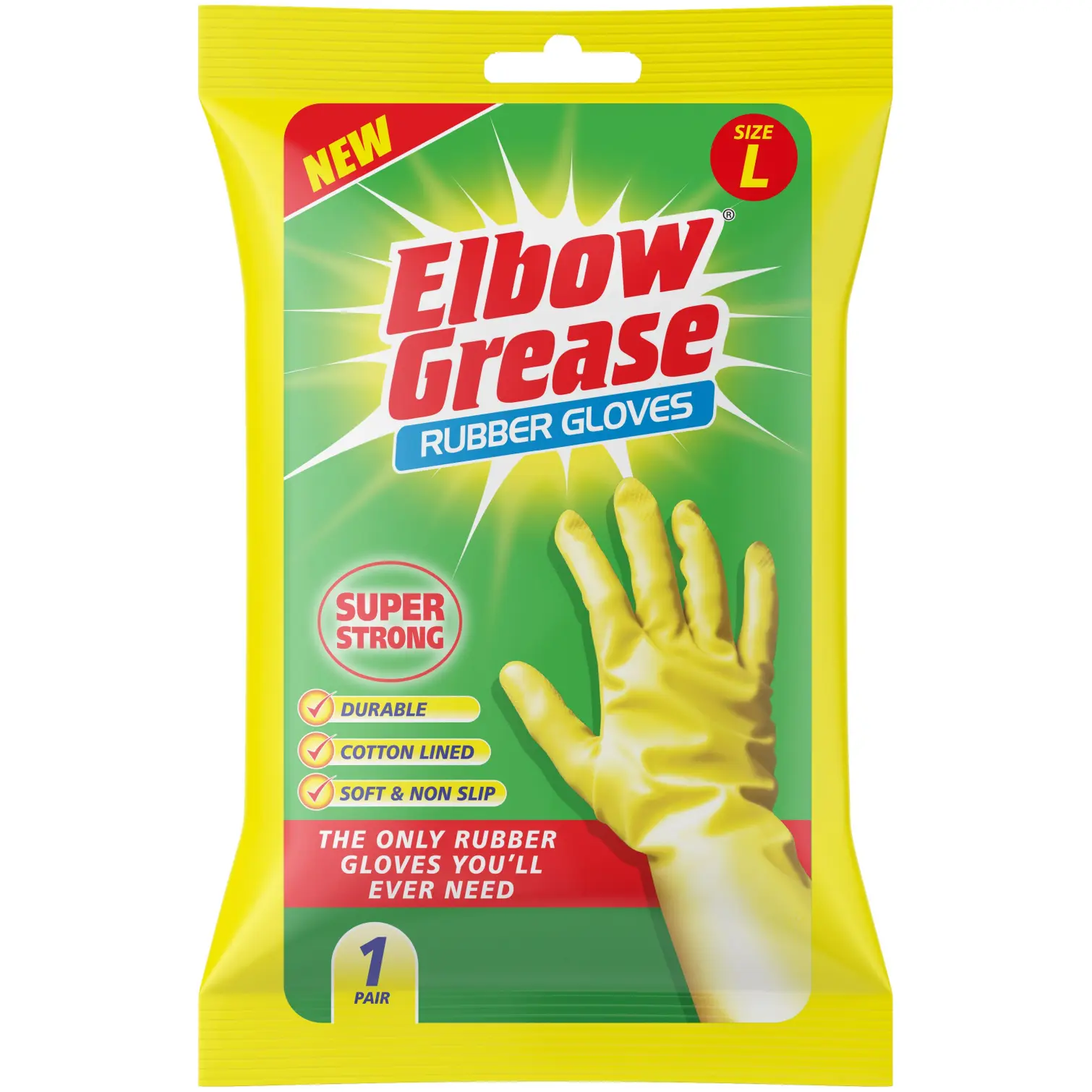 Elbow Grease Rubber Gloves Large