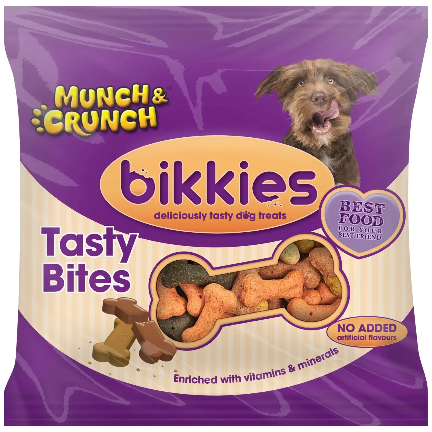 Munch & Crunch Bikkies Tasty Bites Dog Biscuits 300g