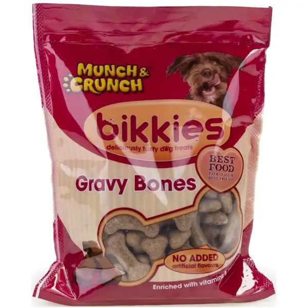 Munch & Crunch Bikkies Gravy Bones Dog Biscuits 300g
