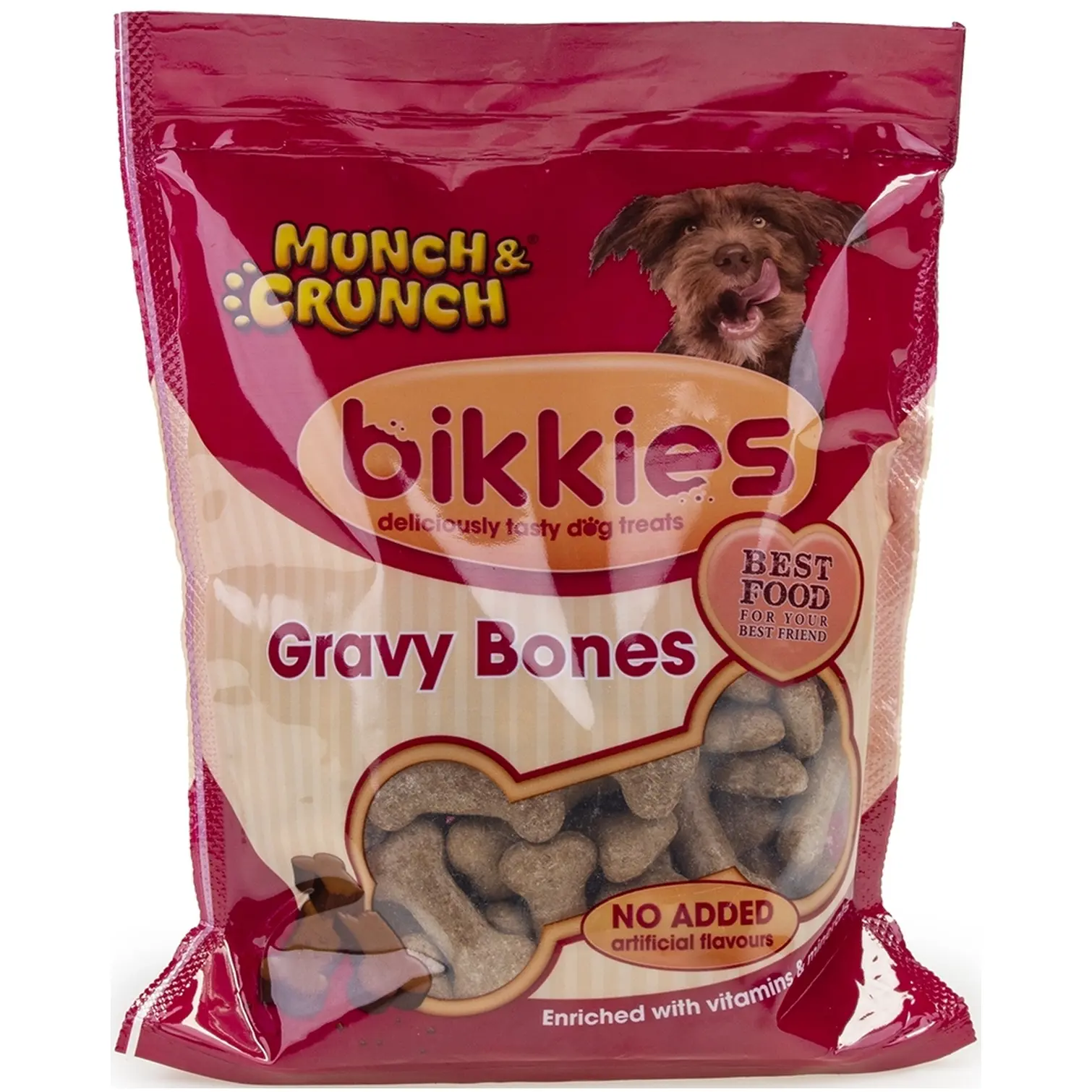 Munch & Crunch Bikkies Gravy Bones Dog Biscuits 300g