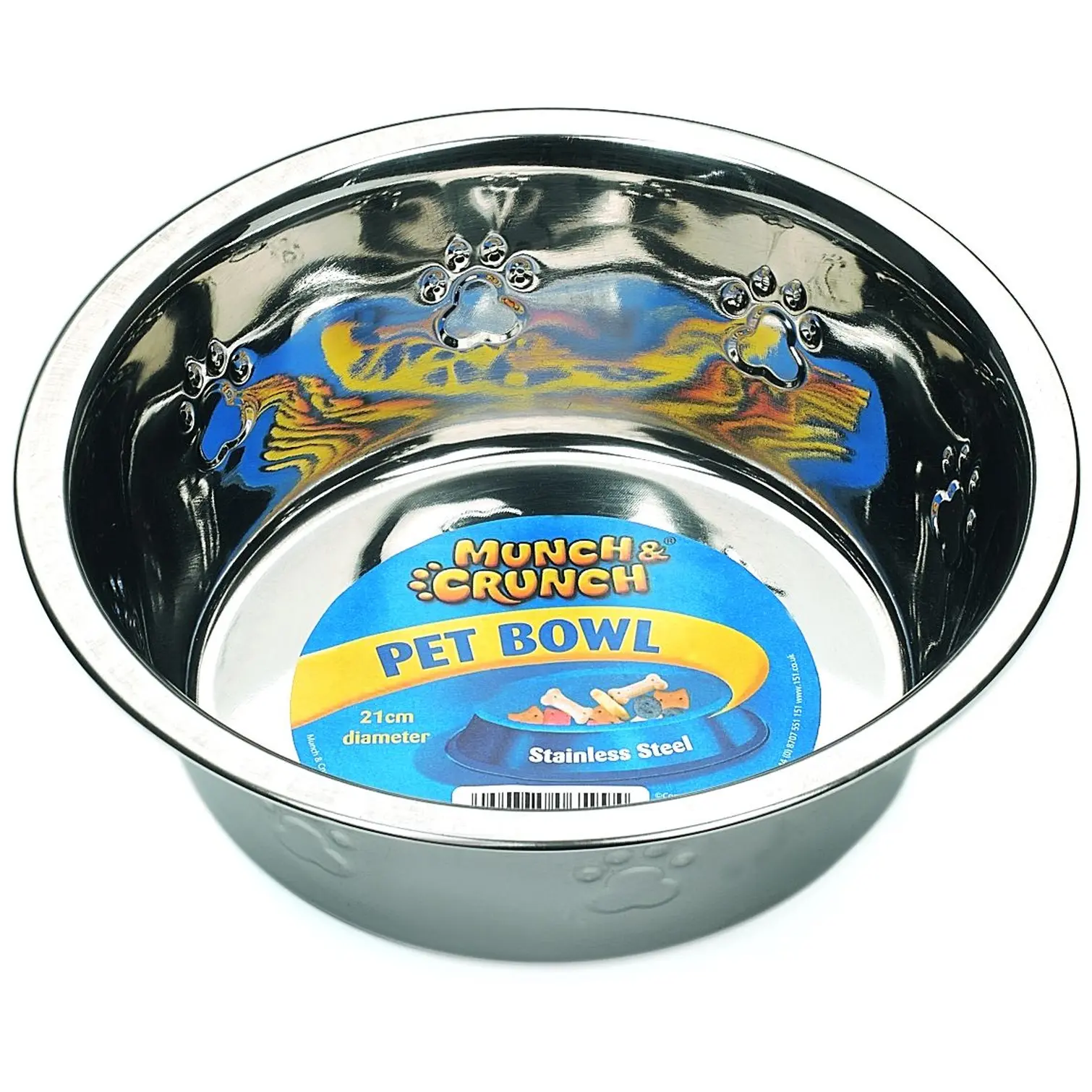 Munch & Crunch Stainless Steel Pet Bowl 20cm