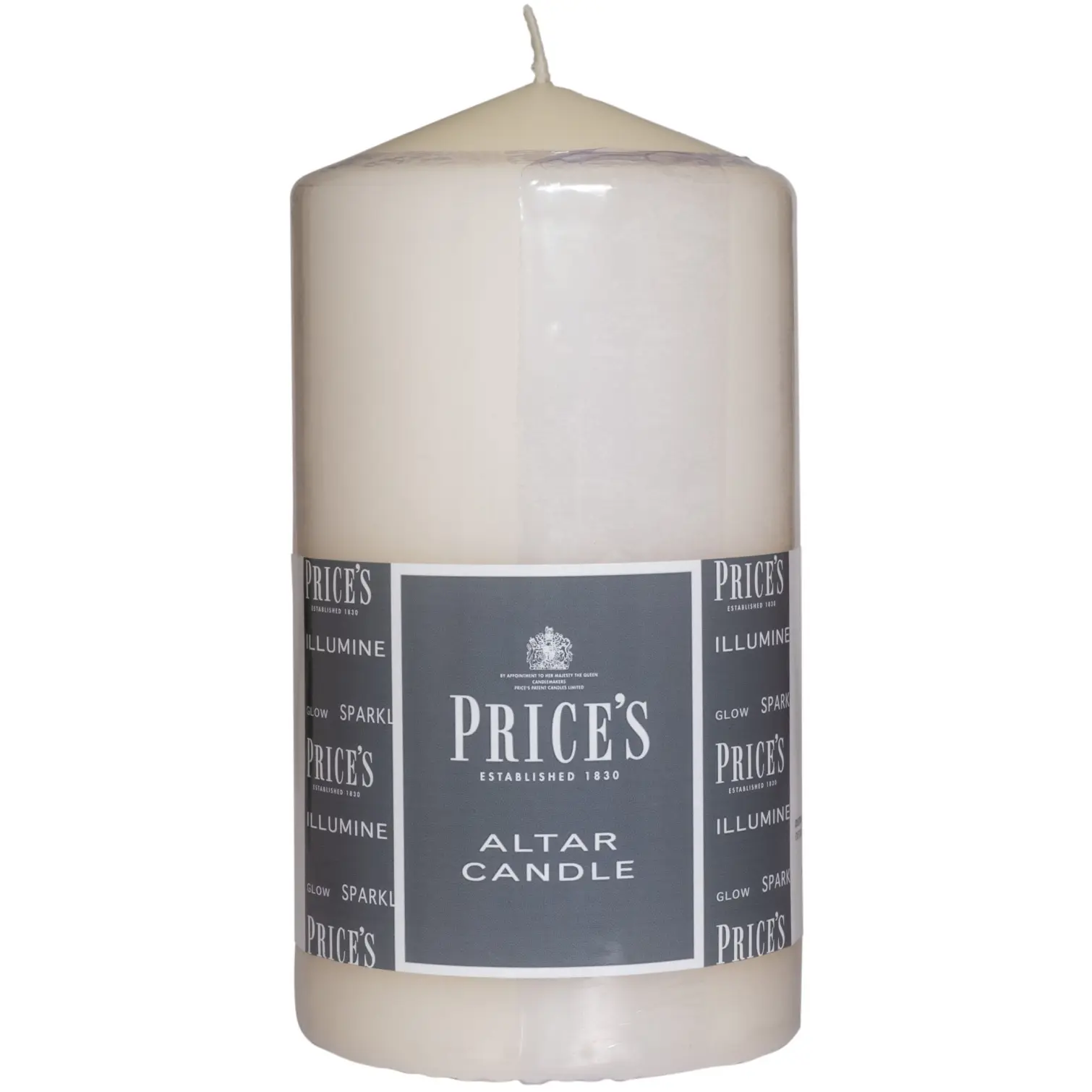 Prices Solid Wax Altar Candle 15x8cm