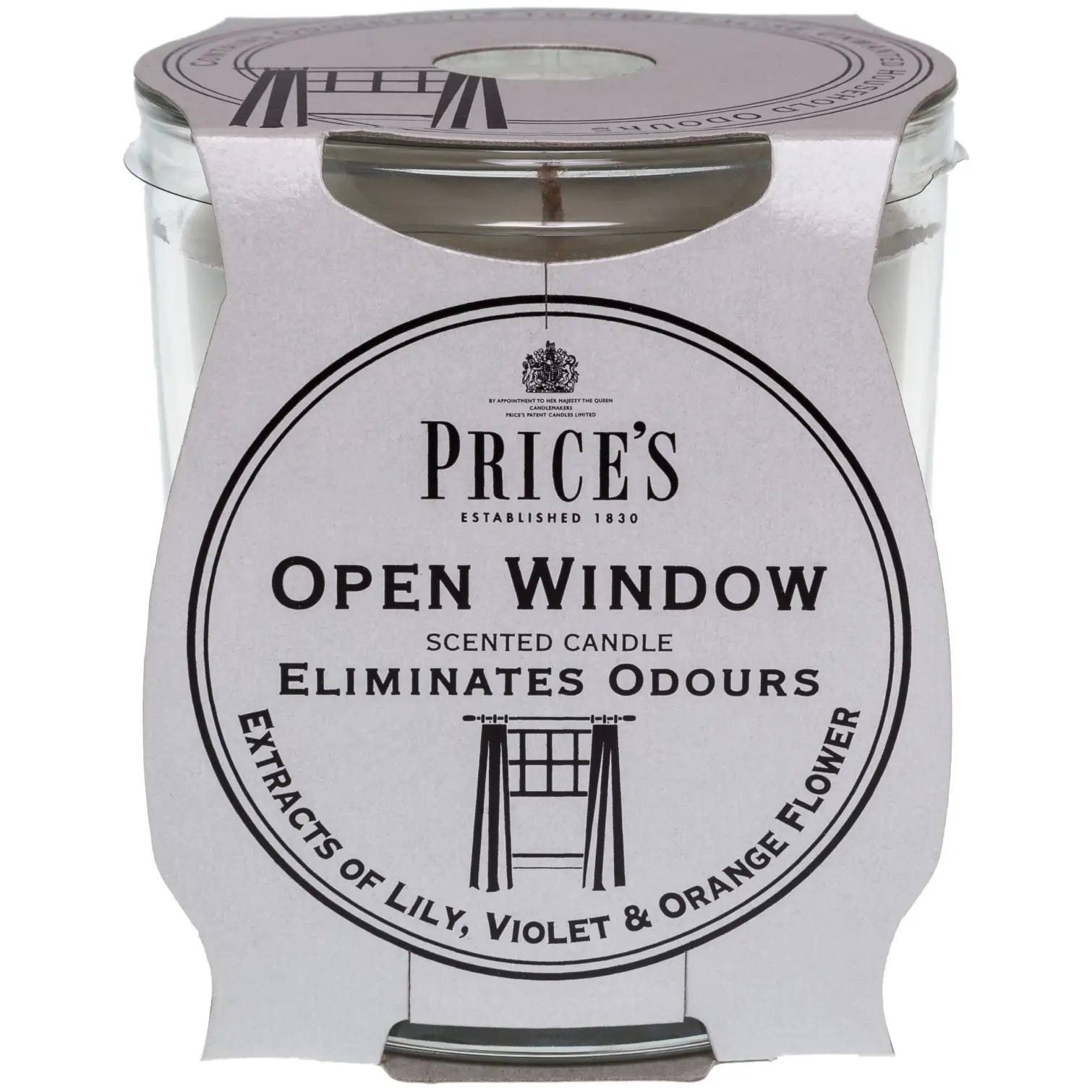 Prices Cluster Jar Open Window Candle 8.3x7.4cm
