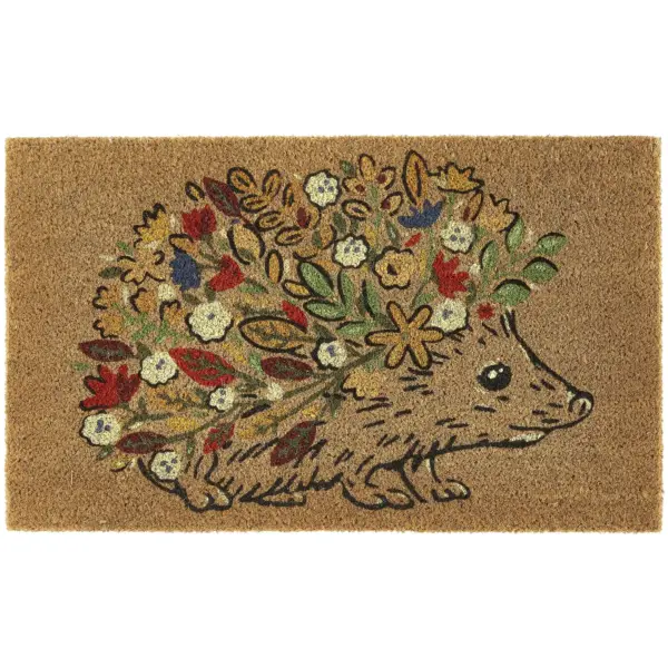My Mat Coir Floral Hedgehog 45x75cm