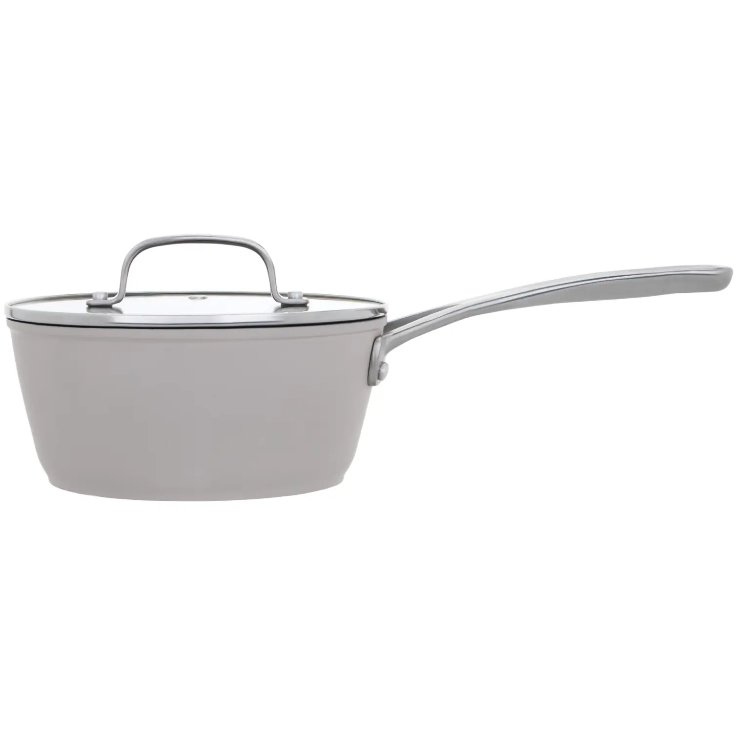Laura Ashley 16cm Saucepan with Glass Lid Dark Dove Grey