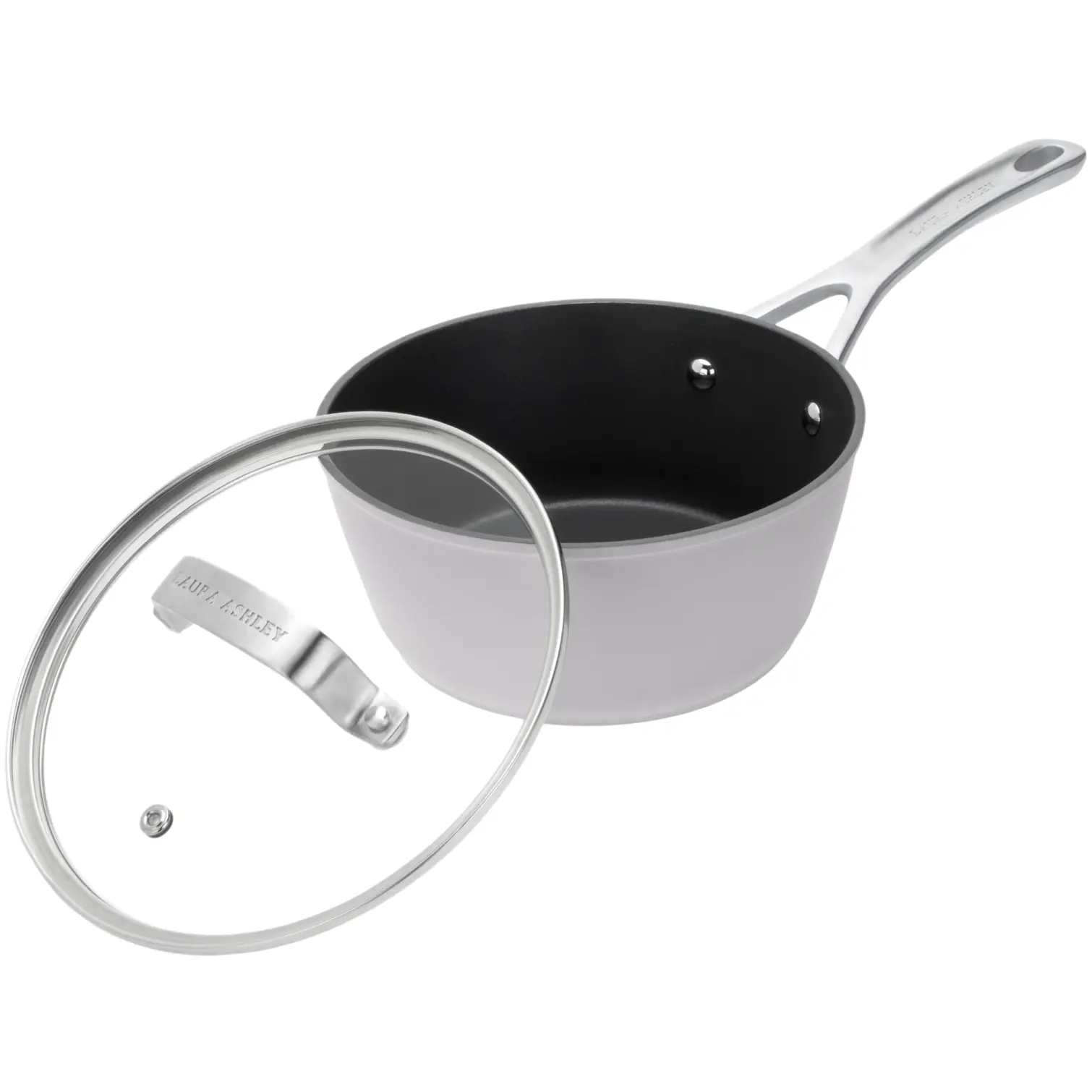 Laura Ashley 20cm Saucepan With Glass Lid Dark Dove Grey