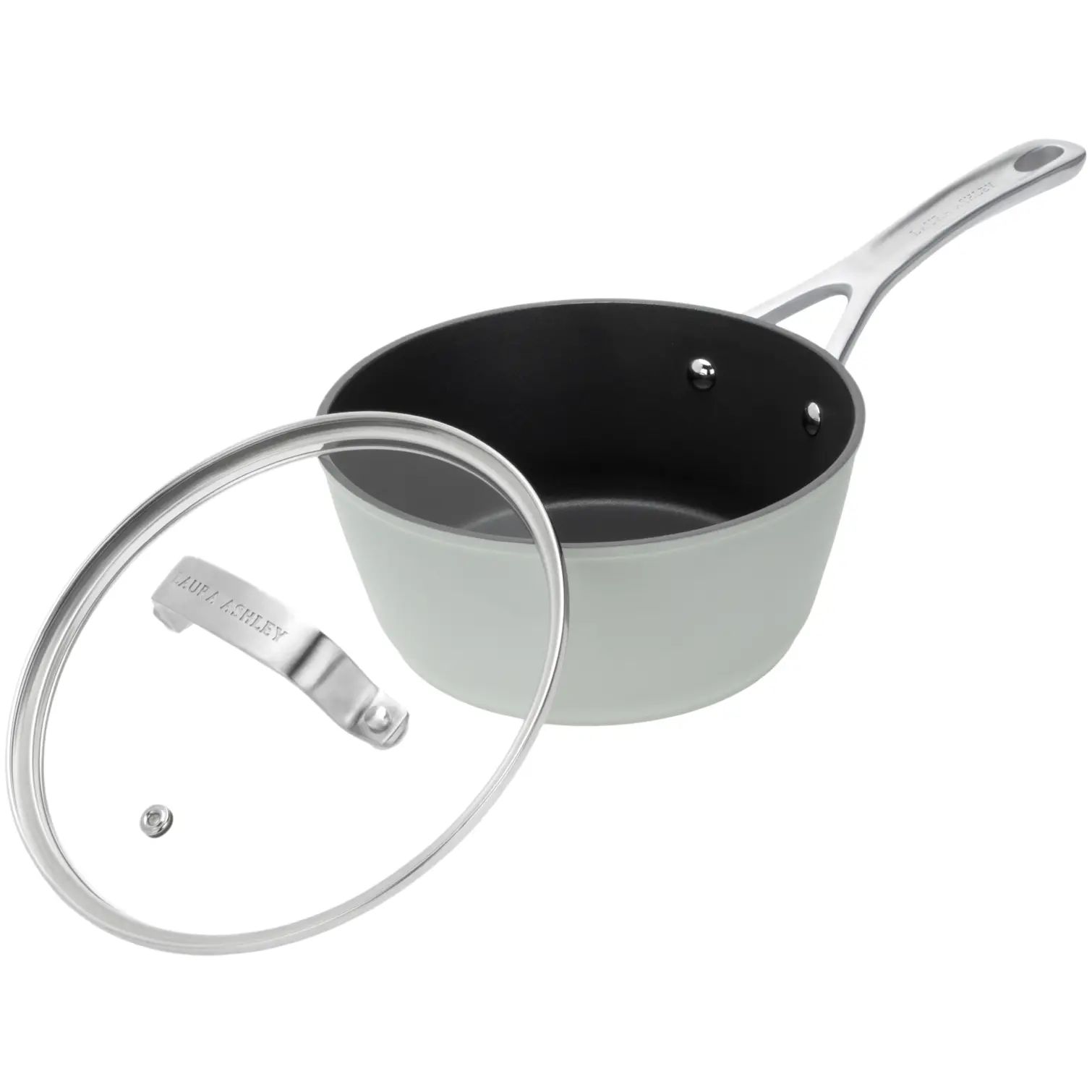 Laura Ashley 16cm Saucepan with Glass Lid Sage Leaf