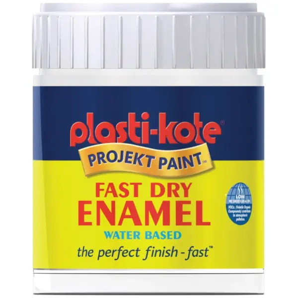 PlastiKote Fast Dry Project Enamel Paint 59ml - Flat White