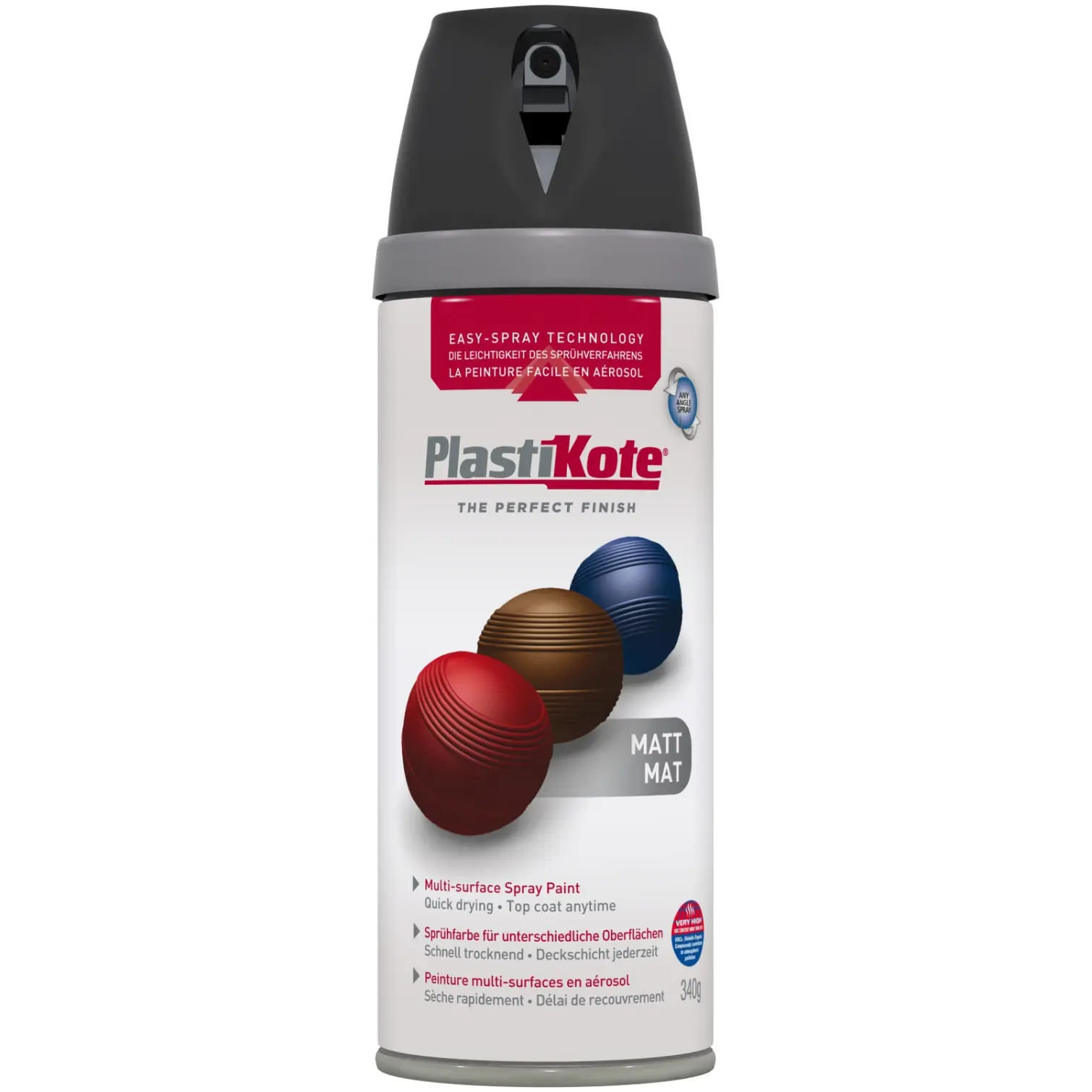 PKL0336 Plasti-kote 400ML Super Acrylic 400ml Black