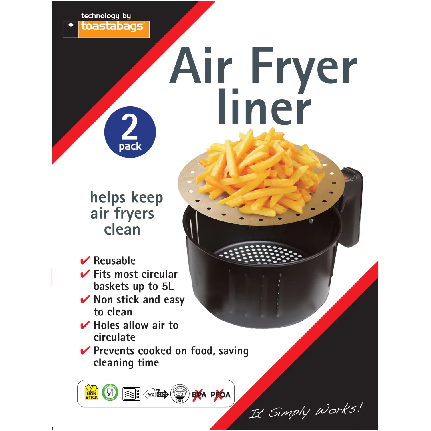 Toastabags Air Fryer Liner Natural 2Pk