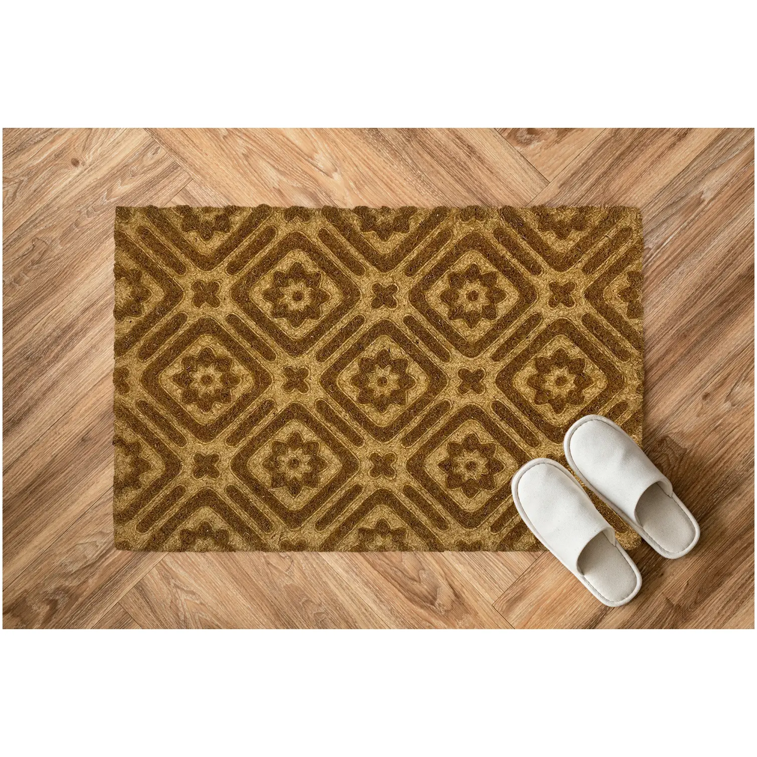 Mighty Mats Designer Collection Embossed Coir Mat Trellis 40x60cm