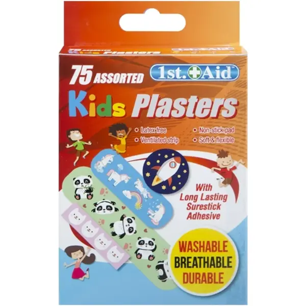 1st Aid Kids Plasters Assorted 75pk