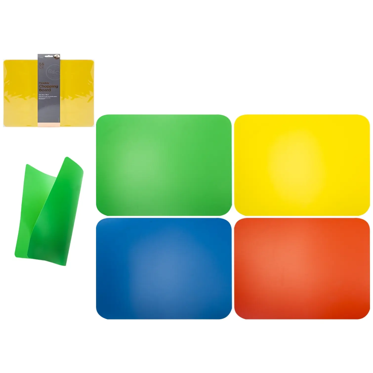 B&Co Flexible Chopping Board 4 Pack