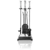 The Fireside Range Gallery Companion Set Black & Pewter