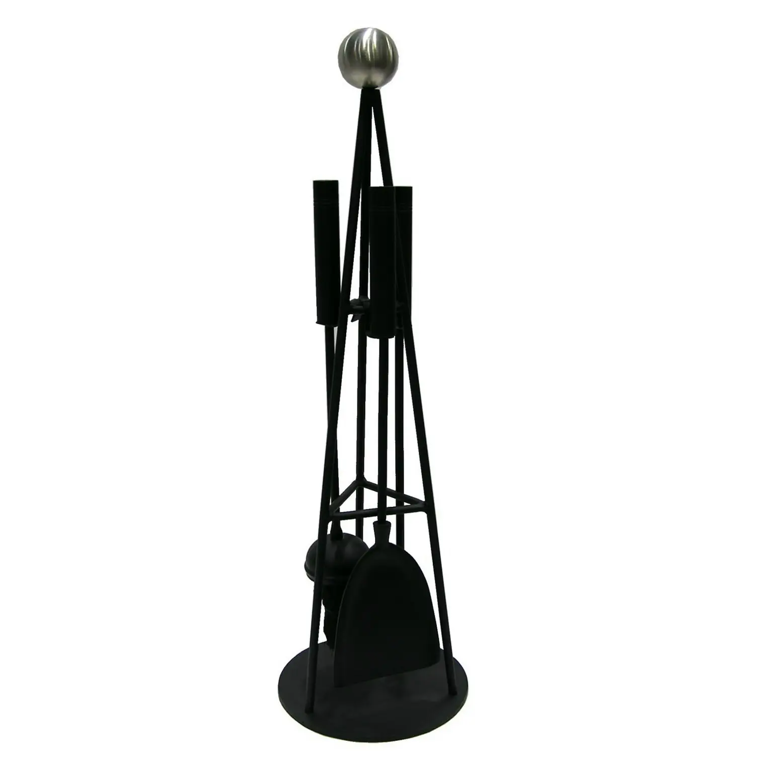 The Fireside Range Teepee Companion Set Black  & Pewter
