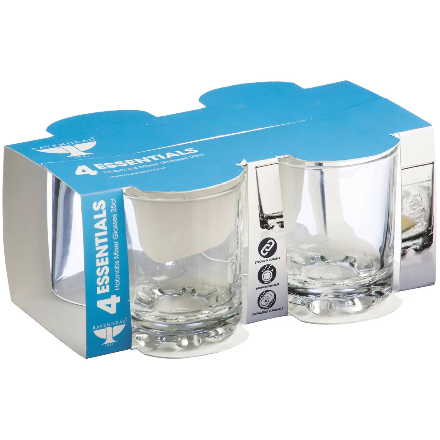 Rayware Hobnobs Mixer Glass 25cl Pack of 4