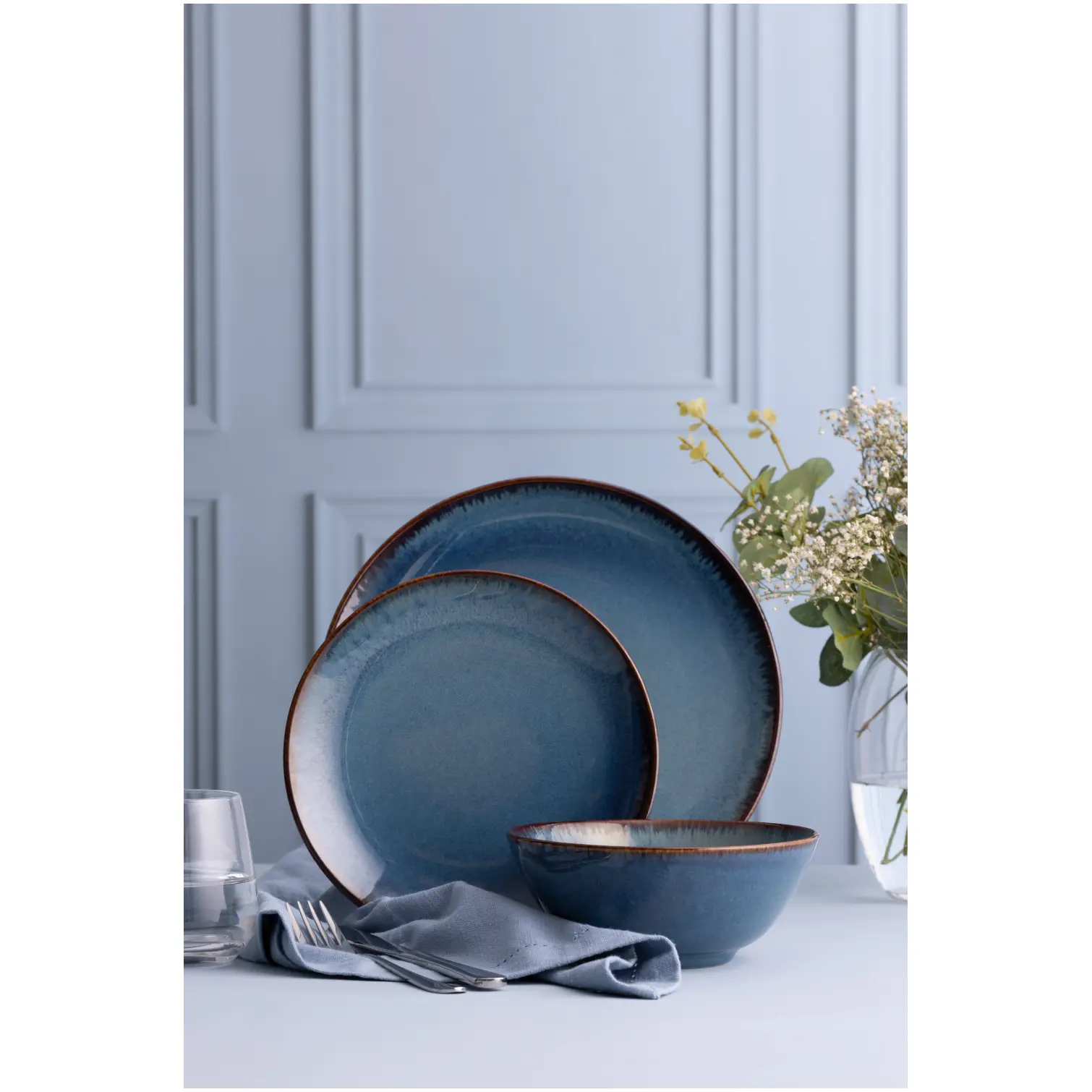 Mason Cash Reactive Blue Side Plate 20.5cm