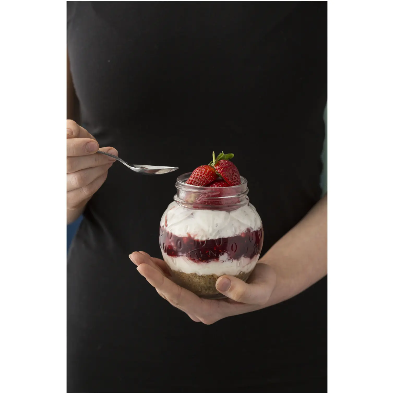Strawberry Fruit Preserve Jar