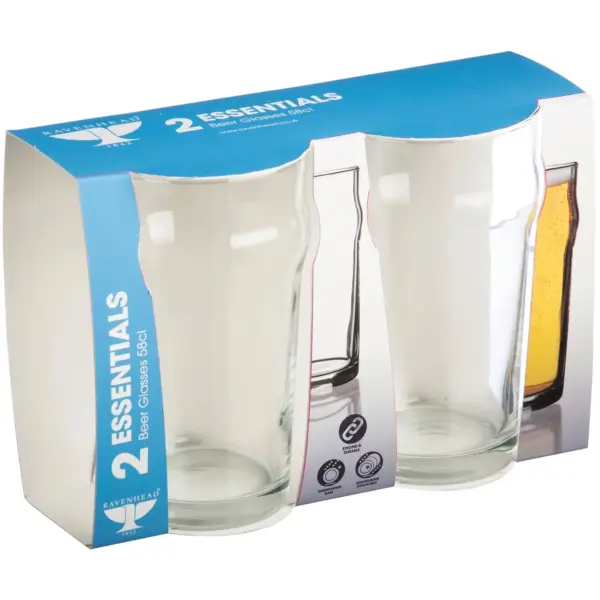 Ravenhead Essentials Beer Glasses 56cl Sleeve Of 2