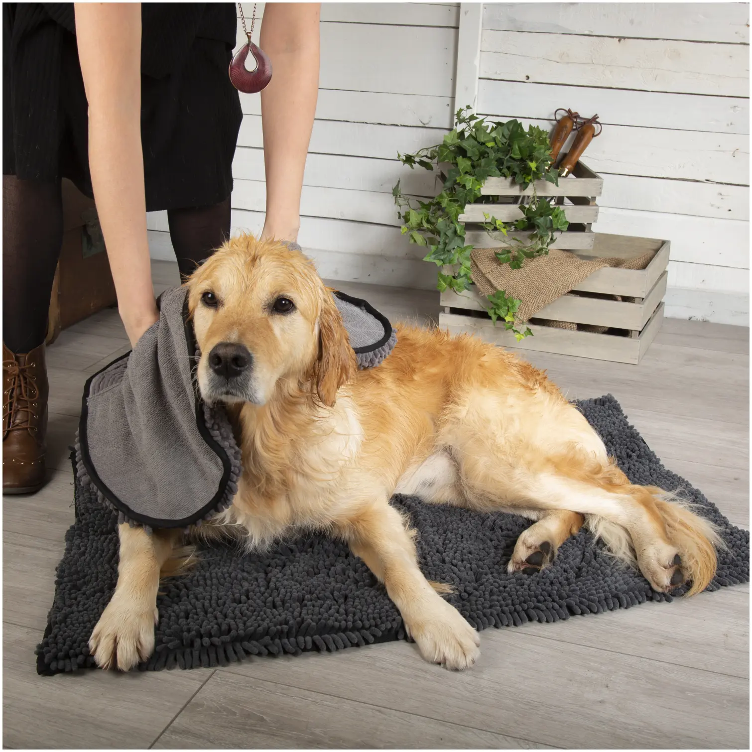 Scruffs Noodle Grey Drying Towel 80x30cm