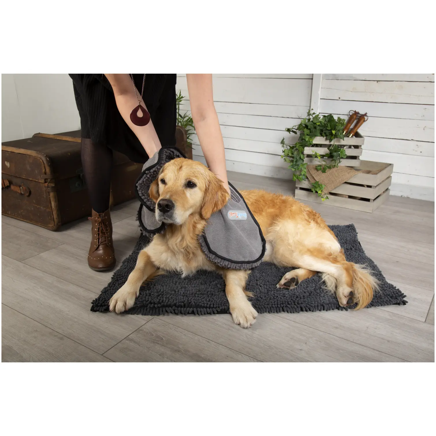 Scruffs Noodle Grey Drying Towel 80x30cm
