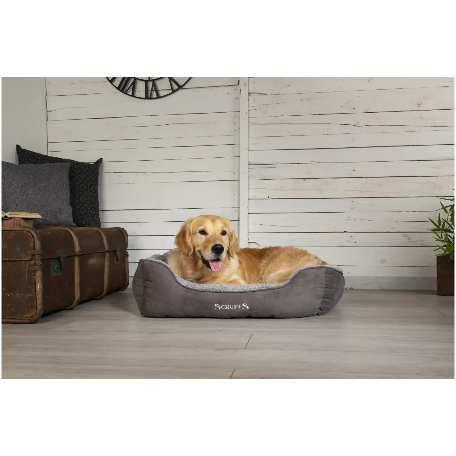 Scruffs Grey Cosy Dog Bed 75x65cm