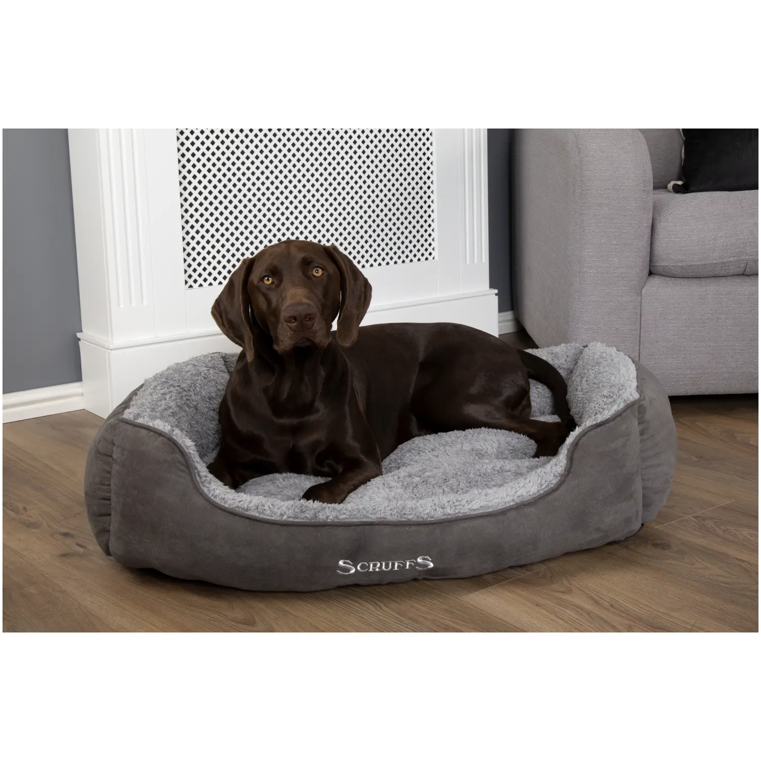 Scruffs Grey Cosy Dog Bed 90x70cm