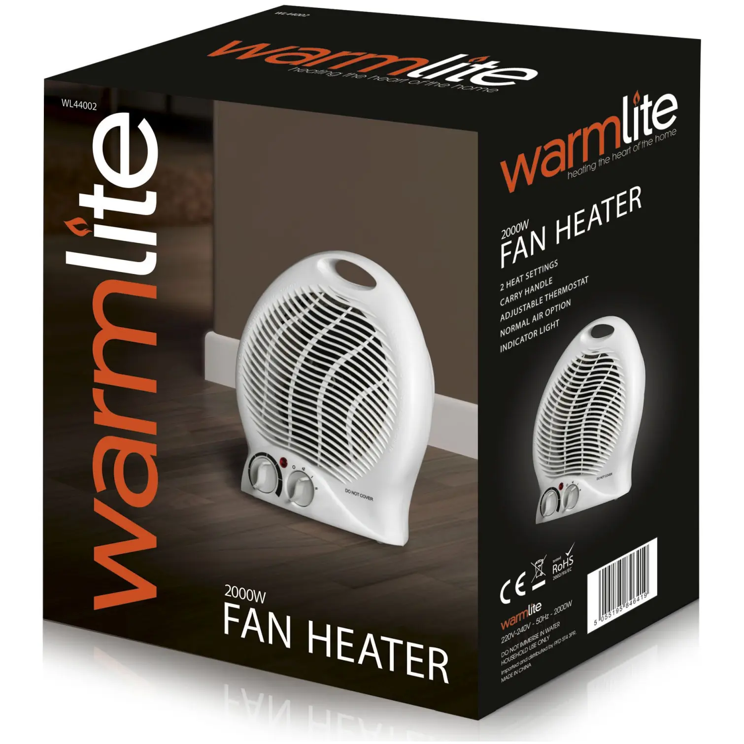 Warmlite Upright Fan 2kw 2 Setting