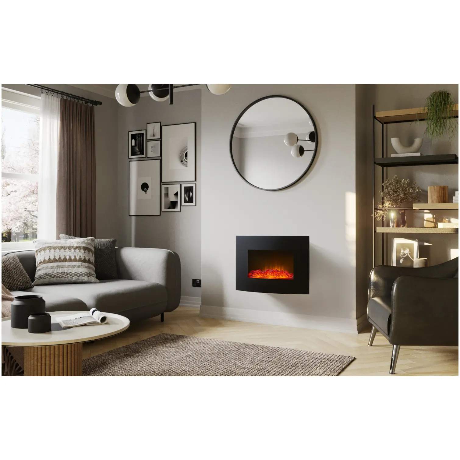 Warmlite Electric Wall Mounted Fireplace