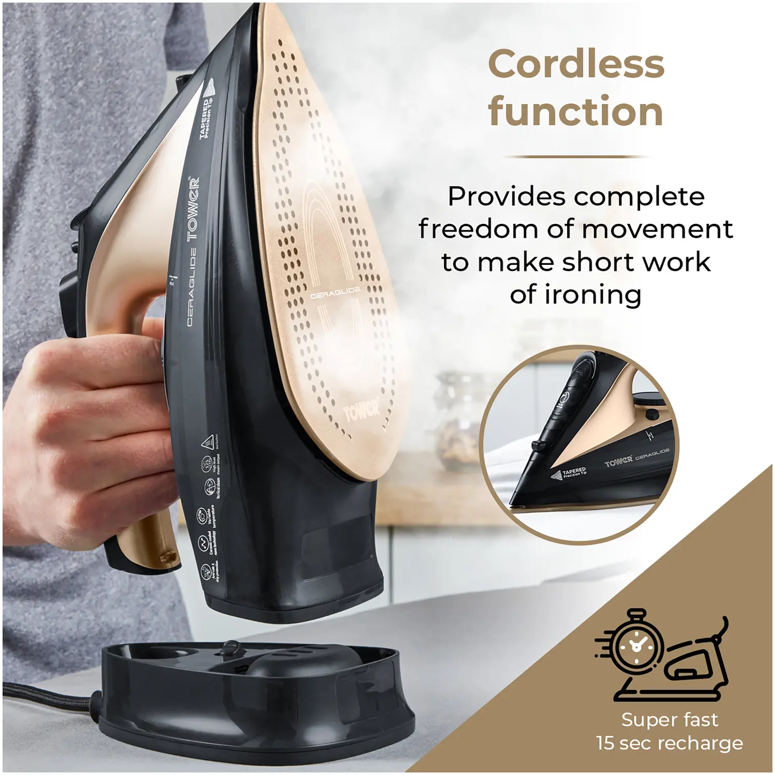 Tower Cord/Cordless Iron 2400w
