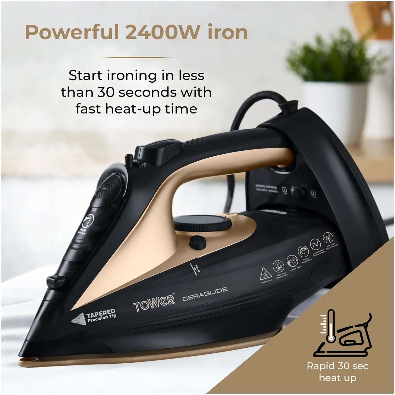 Tower Cord/Cordless Iron 2400w