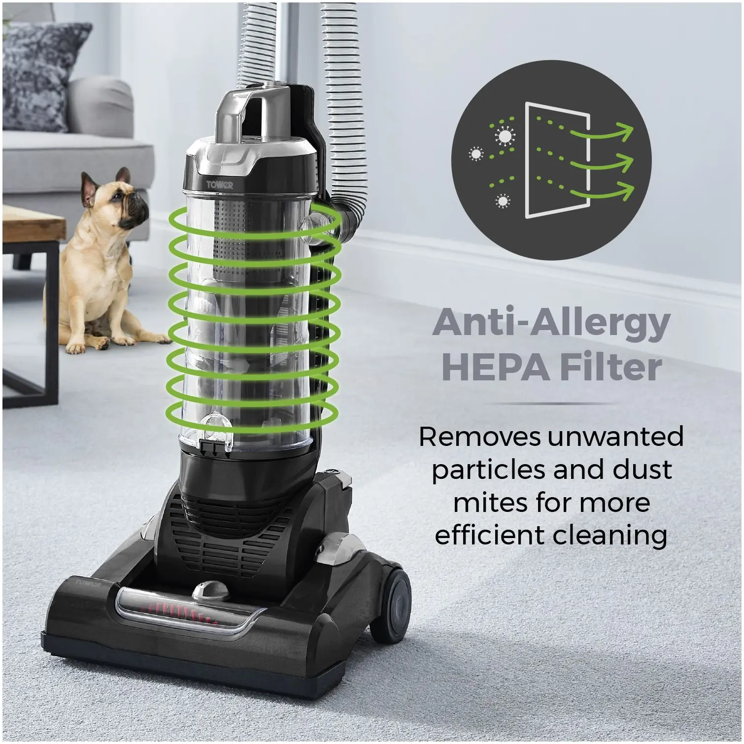 Tower T108000PLPET Pet Upright Bagless Cleaner