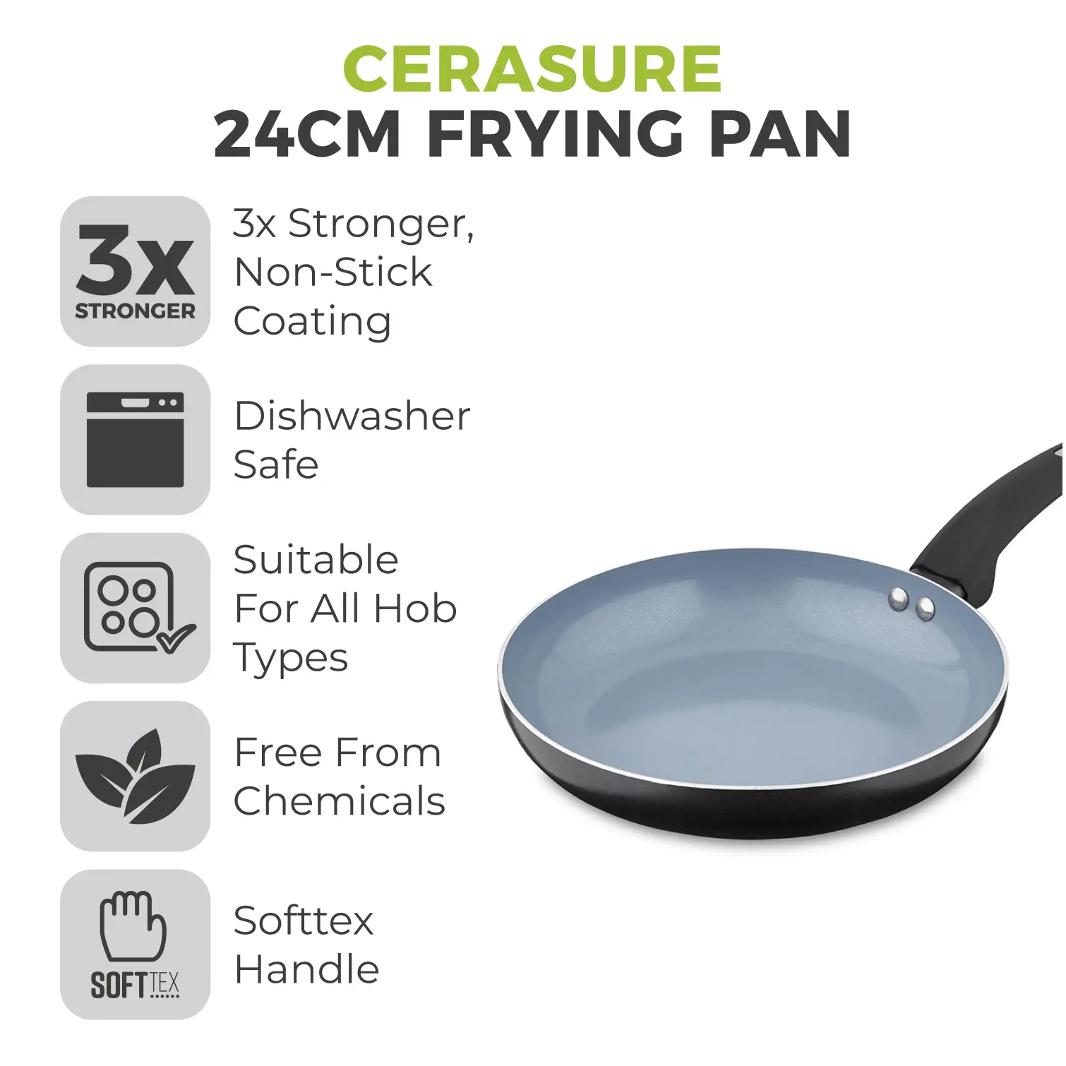 Tower Cerasure 24cm Frying Pan