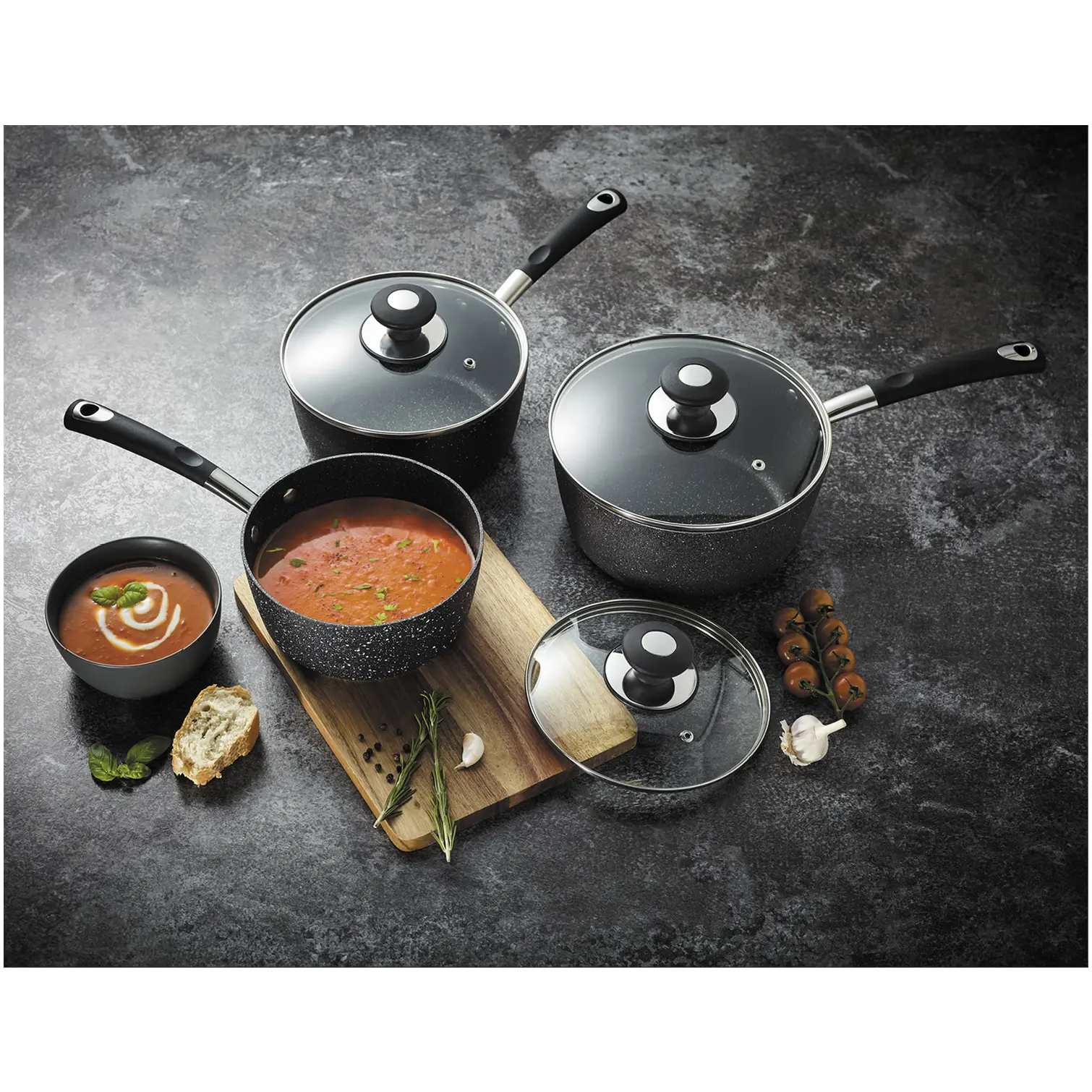 Tower Precision 3 Pce Saucepan Set