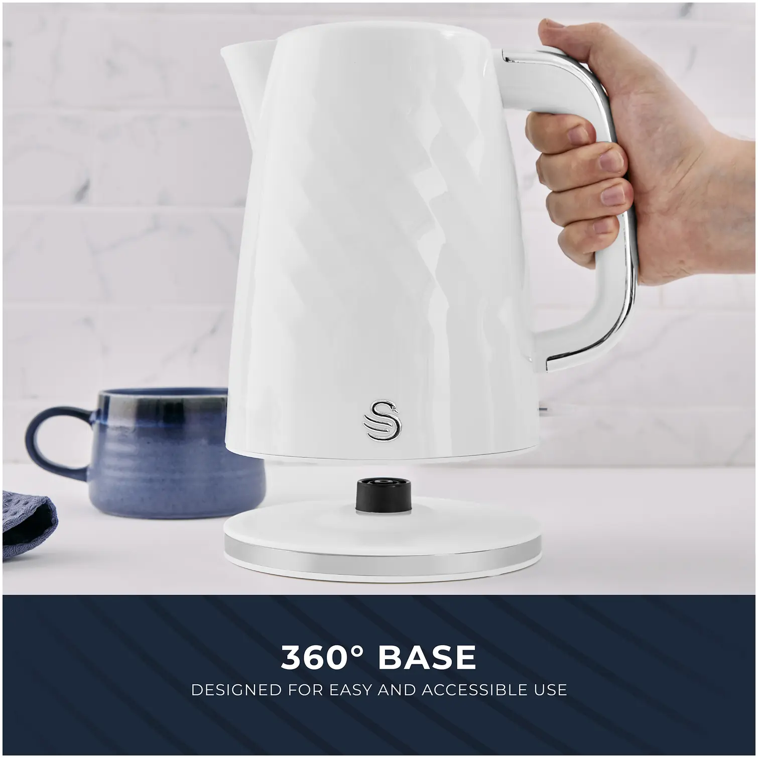RKW2038_2 Swan Windsor Jug Kettle White
