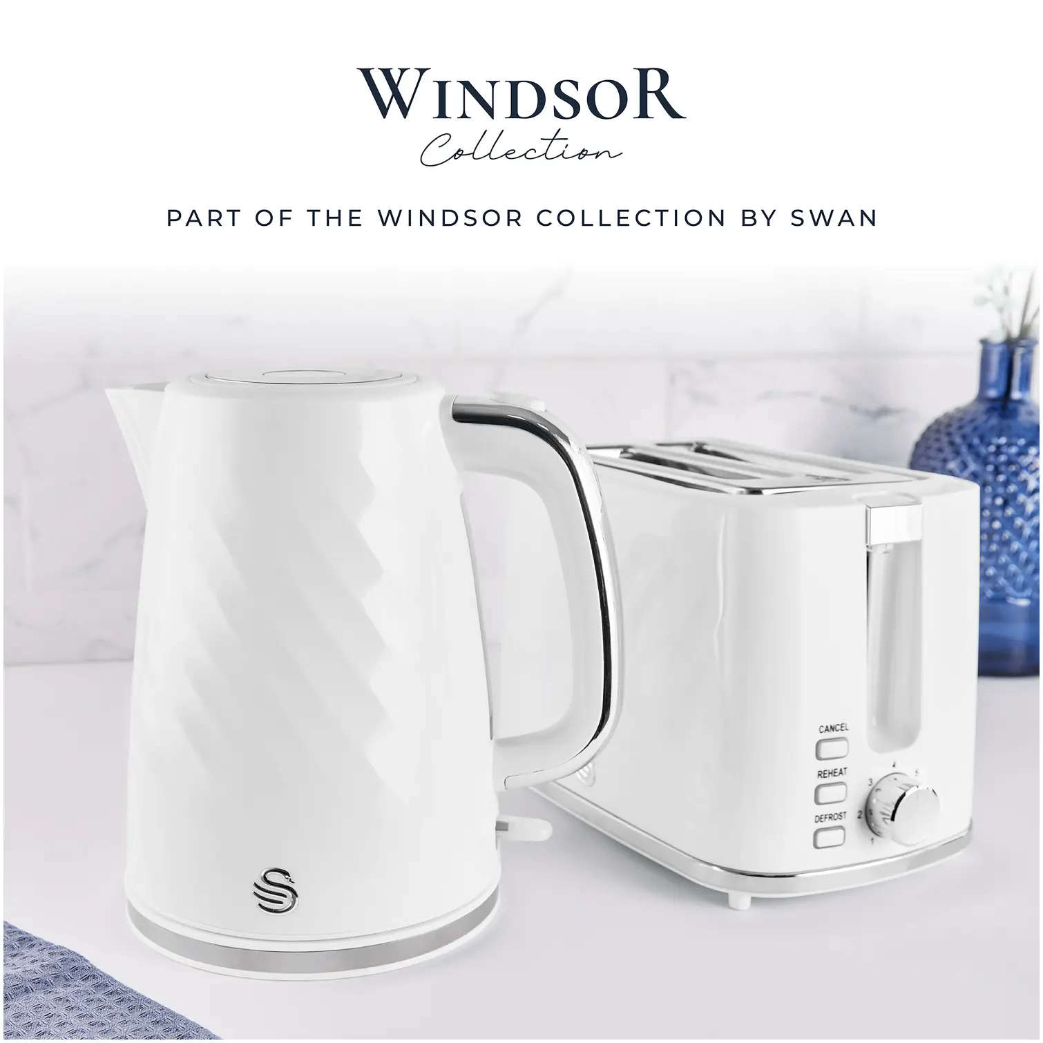RKW2038_9 Swan Windsor Jug Kettle White