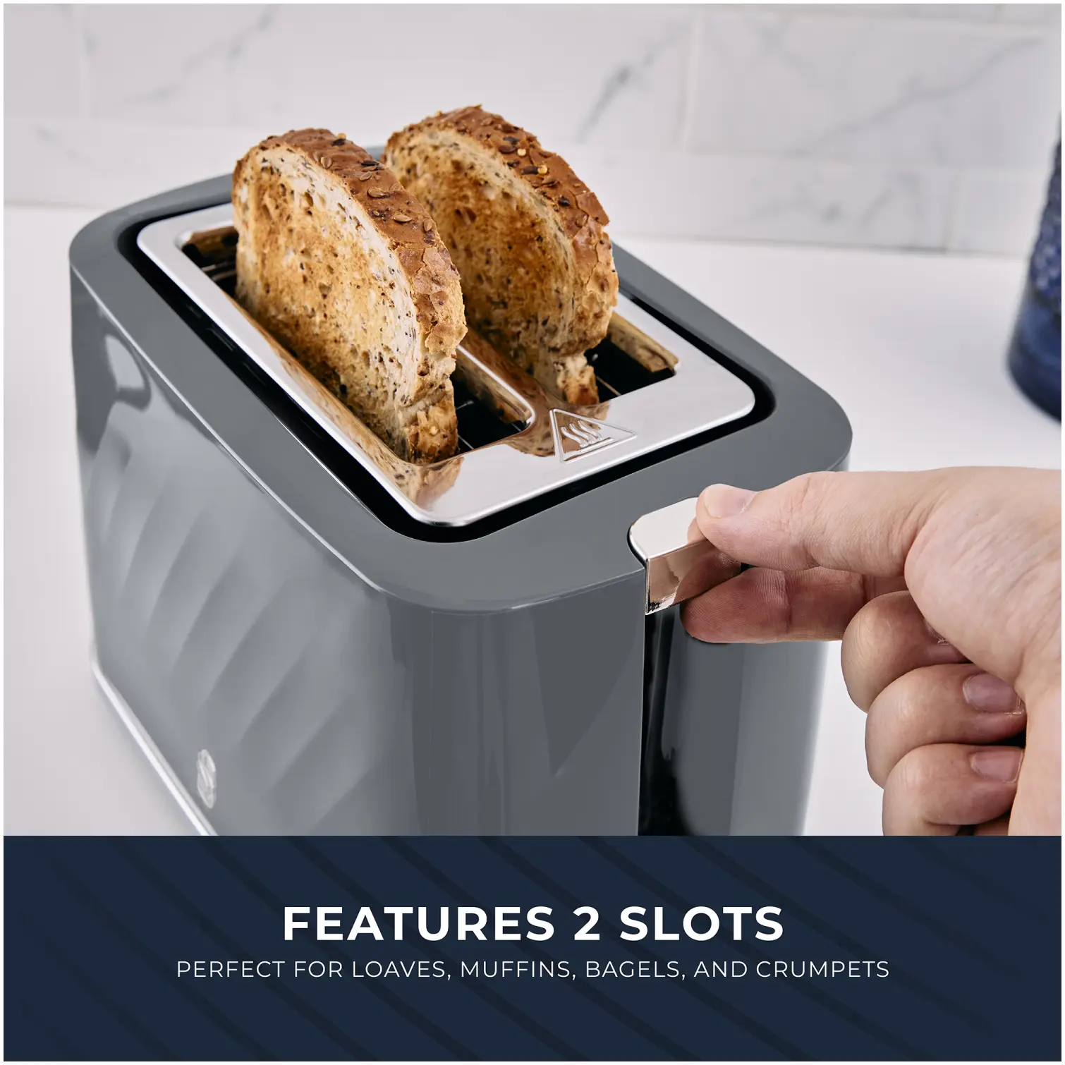 Swan Windsor 2 Slice Toaster Grey